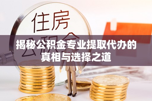 湖州揭秘公积金专业提取代办的真相与选择之道