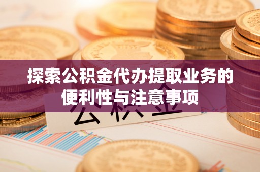 湖州探索公积金代办提取业务的便利性与注意事项