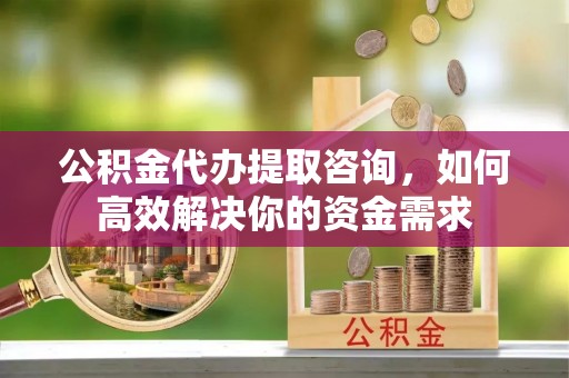 湖州公积金代办提取咨询，如何高效解决你的资金需求