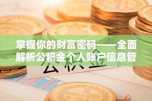 湖州掌握你的财富密码——全面解析公积金个人账户信息管理与优化