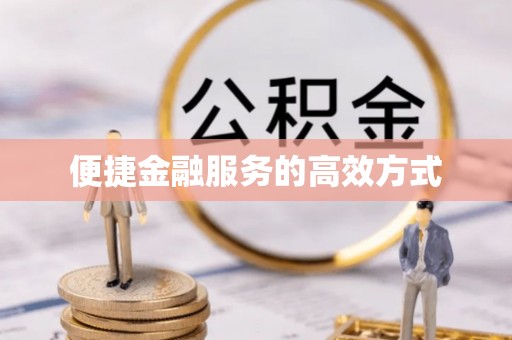 湖州便捷金融服务的高效方式